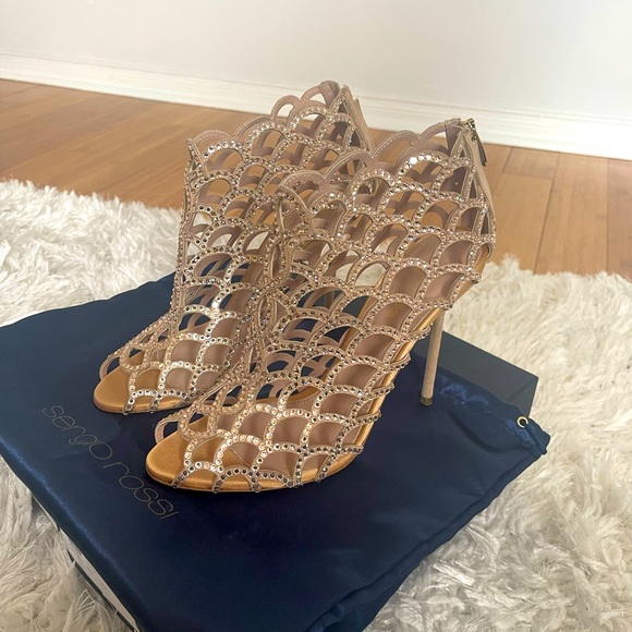 BNWT Sergio Rossi Swarovski Heels Size 41EU - Picture 1 of 7